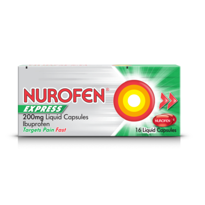 Nurofen express liquid capsules 200mg 200mg 16 pack