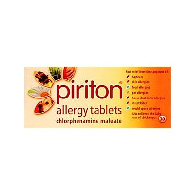 Piriton allergy tablets 4mg 30 pack