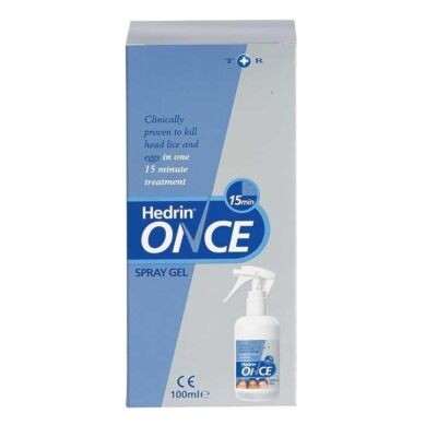 Hedrin Once spray gel 4% 100ml