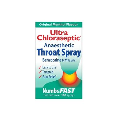 Ultra chloraseptic anaesthetic throat spray original menthol 0.71% 15ml