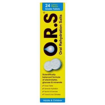O.r.s. oral rehydration salt tablets lemon 24 pack