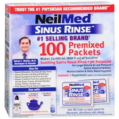 Neilmed adult nasal irrigation refill mixture sachets 120 pack