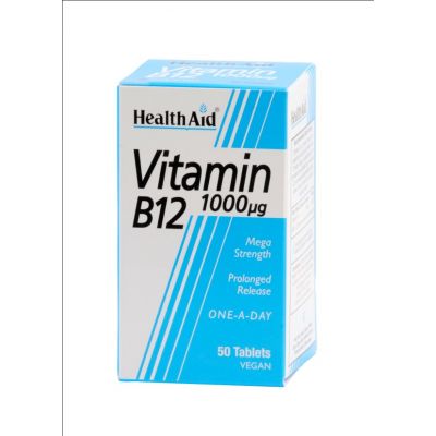 Healthaid vitamin B supplements B12 tablets p/r 1000mcg 50 pack