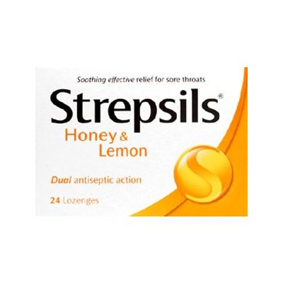 Strepsils lozenge honey & lemon 24 pack