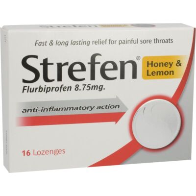 Strefen lozenges honey & lemon 8.75mg 16 pack