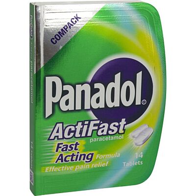 Panadol actifast tablets compack 14 pack