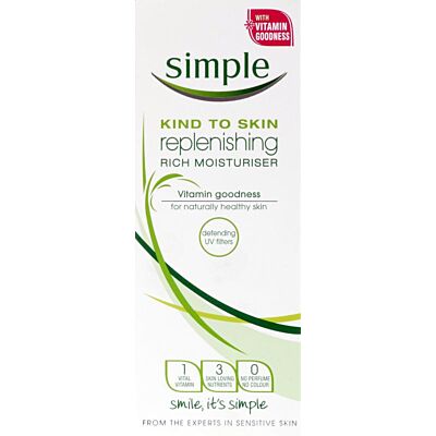 Simple moisturiser replenishing rich 125ml