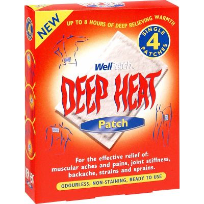 Deep heat pain relief heat patch 4 pack
