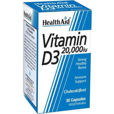 Healthaid vitamin D supplements vitamin D3 20,000iu 30 pack