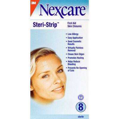 Nexcare steri-strip first aid skin closures two sizes 8 pack
