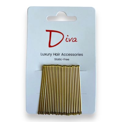 Diva Bobby Pins 6cm x25 Gold