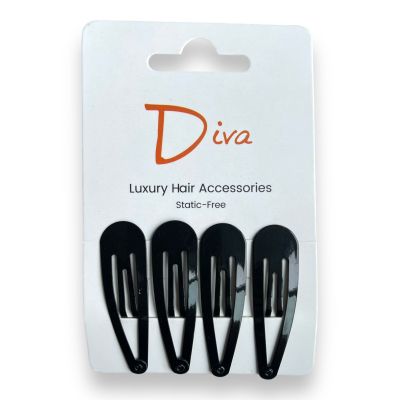 Diva Classic Snap Clips Black