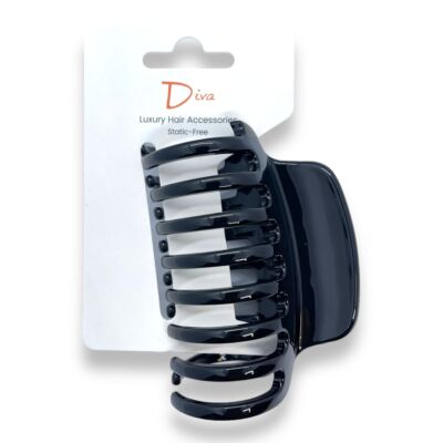 Diva Bone Claw Clip 9Cm Black