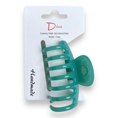 Diva Handmade Bone Claw 7cm Turquoise