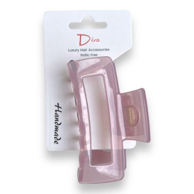 Diva Handmade Open Square Claw 9cm Blush Pink