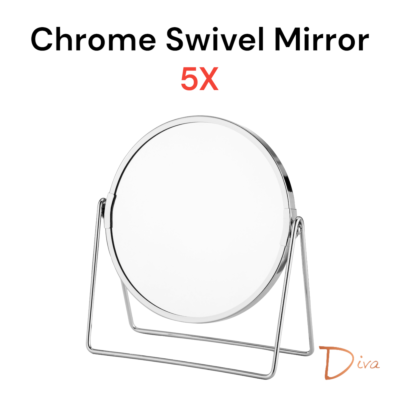 Diva London Chrome Swivel Mirror - 5X