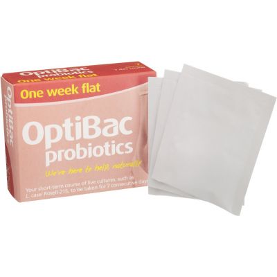 Optibac probiotic food supplements one week flat sachets 7 pack