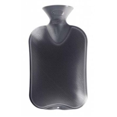Fashy Anthracite Double Ribbed Hot Water Bottle 2 L