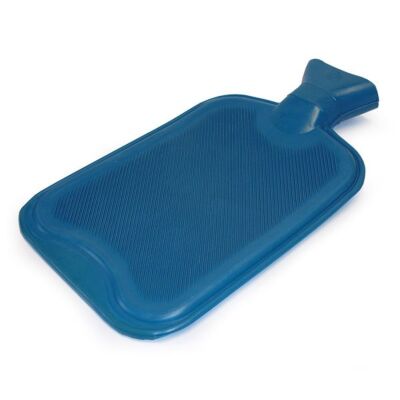 Fortuna Hot Water Bottle w/Fleece Cover Navy Red Tartan