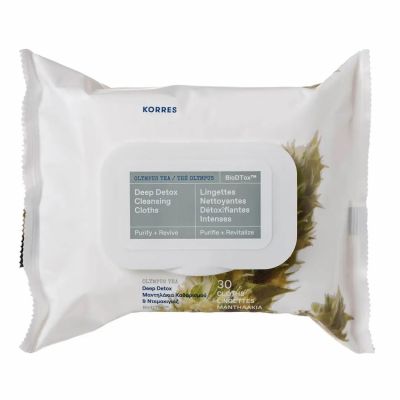 Korres Olympus Tea Deep Detox Cleansing Cloths 30 wipes