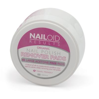 Nailoid Nail Polish Remover Pads 40 Large Acetone