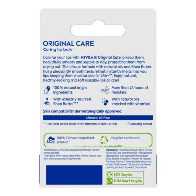 NIVEA Original Care Lip Balm 4.8g