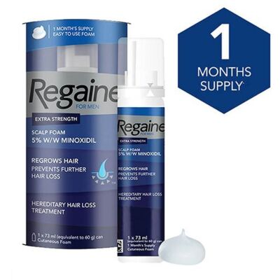 Regaine topical scalp foam 5% extra strength for men 5% 73ml 3 pack