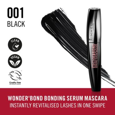 Rimmel London WonderBond Bonding Serum Mascara 001 Black