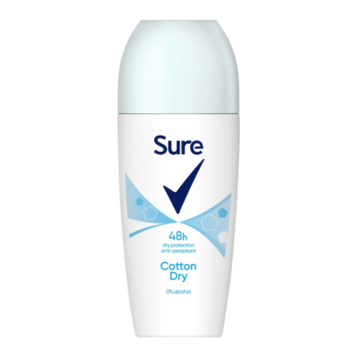 Sure Women Cotton Dry Antiperspirant Deodorant Roll On 50Ml