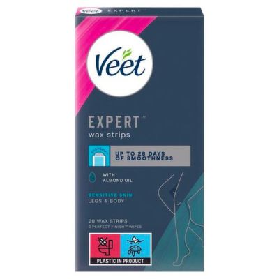 Veet Expert Wax Strips with almond oil (20 strips)