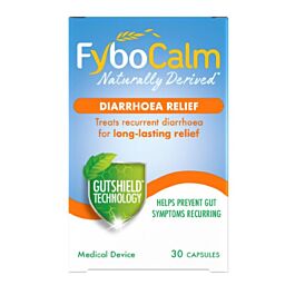 Fybocal Diarrhoea Relief, 30 Capsules, Naturally Derived, Diarrhoea