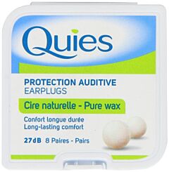 Quies boules natural wax ear plugs 8 pairs