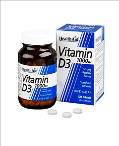 Healthaid vitamin D supplements vitamin D3 tablets 1000iu   120 pack