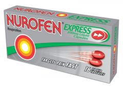 Nurofen express liquid capsules 200mg 200mg 16 pack