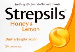 Strepsils lozenge honey & lemon 24 pack