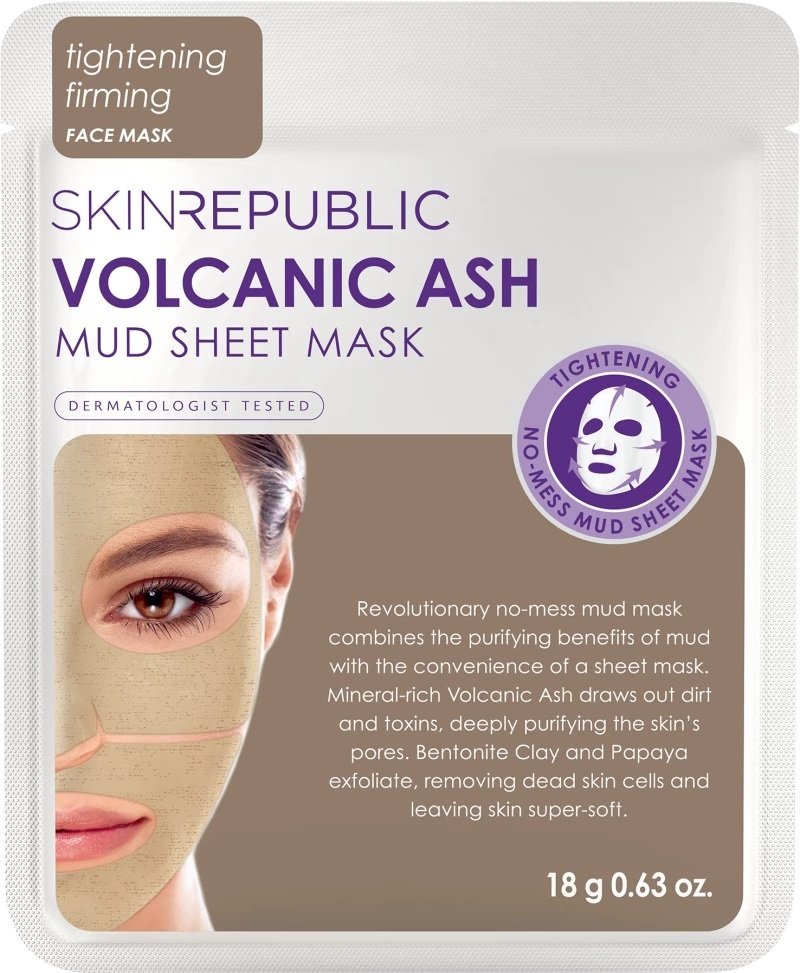 SKIN REPUBLIC Volcanic Ash Mud Sheet Face Mask 18G